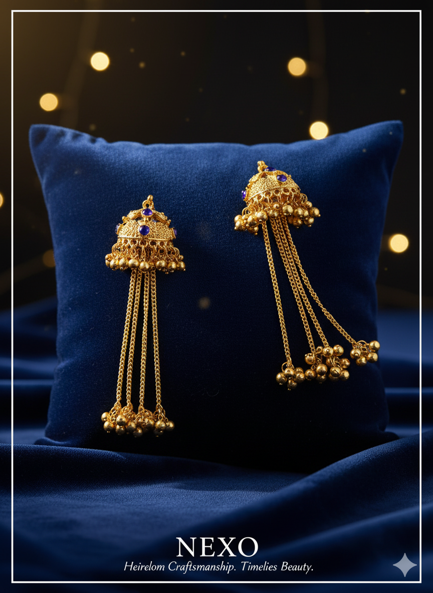 NEXO Peacock Jhumka Earrings: Traditional Elegance Redefined