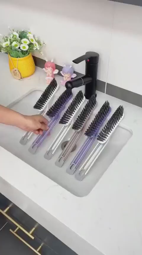 Hard Bristle Rotating Crevice Cleaning Brush, Grout Cleaner Brush, Toilet Brush, Scrub Brush for Shower Tile, Skinny Gaps Cleaning Tools for Household Use, Bathroom, Kitchen